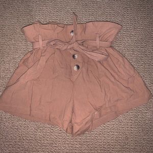 Pacsun LA Hearts Khaki Paperbag Shorts NWOT